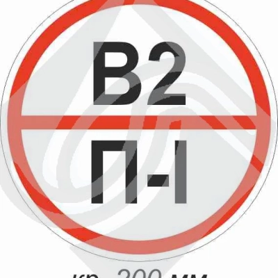 Знак категории помещения по взрывопожарной и пожарной безопасности в2 п-i